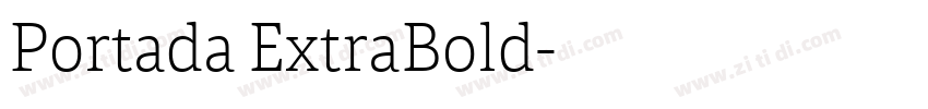 Portada ExtraBold字体转换